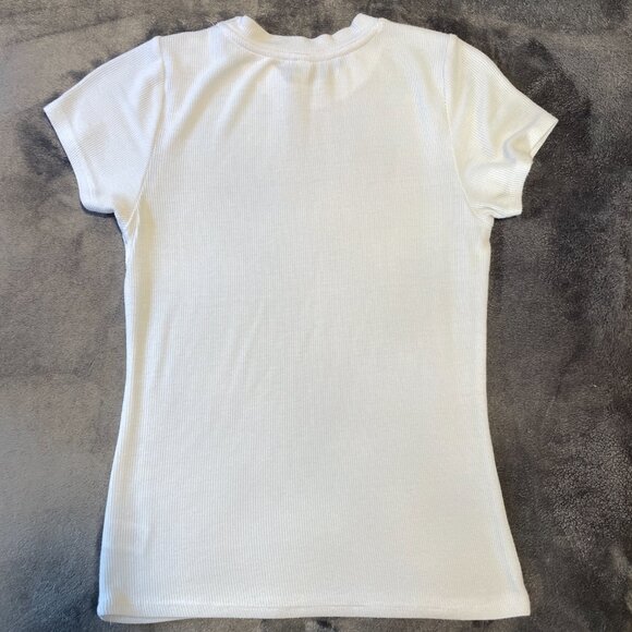 Gentle Fawn Ribbed Long White Top Small - Picture 2 of 5